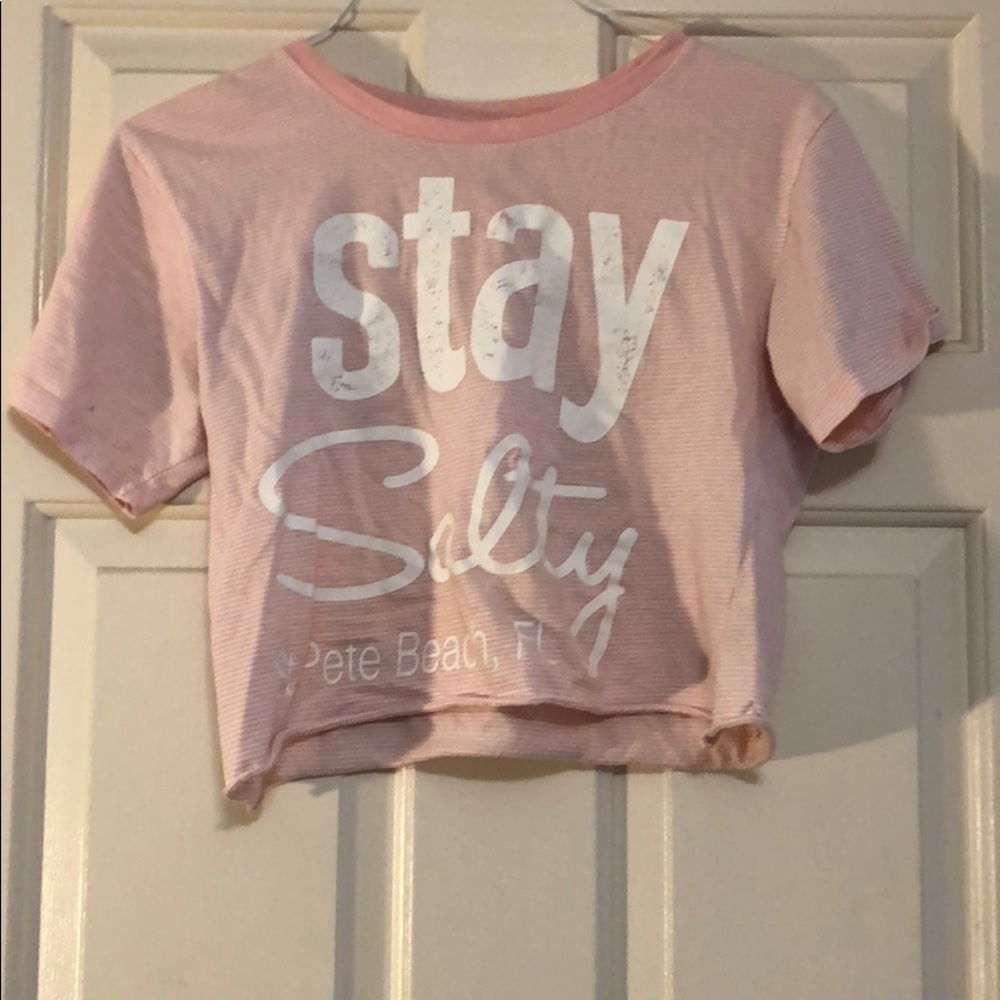 STAY SALTY cropped top